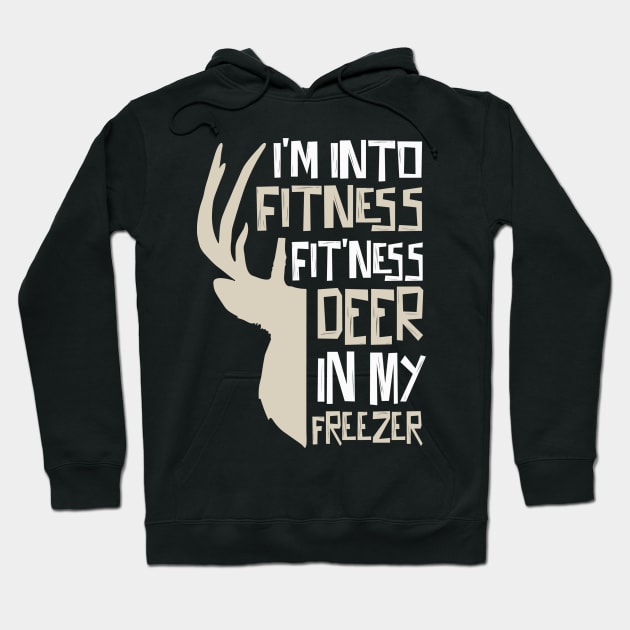 Fitness Deer In My Mouth Hoodie by Teewyld